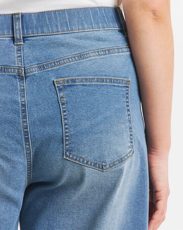 Simply Be Blue 24/7 Crop Wide Leg Jeans