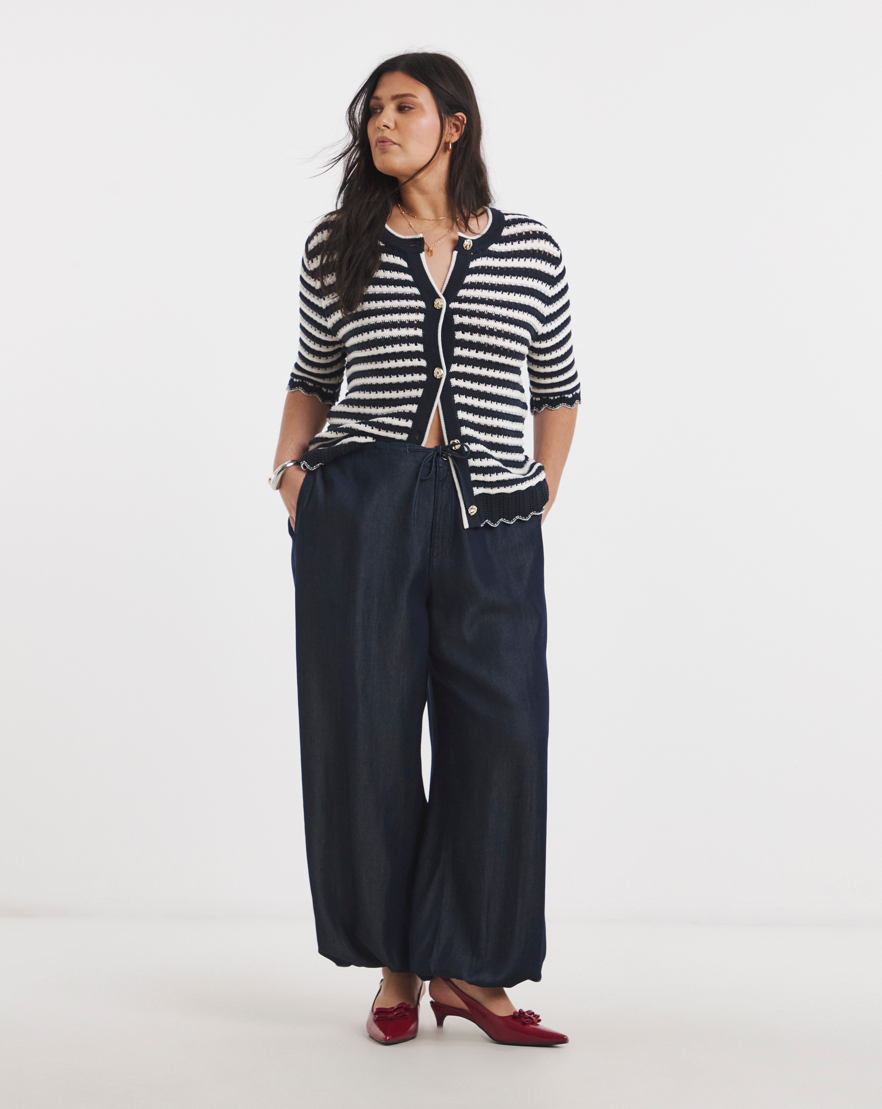 New In - Indigo Lyocell Denim Balloon Jeans