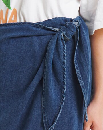 Indigo Denim Wrap Skirt