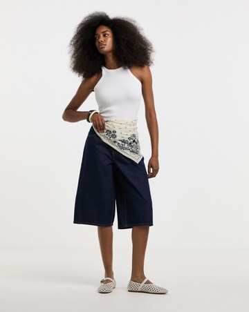 Indigo Long Denim Shorts