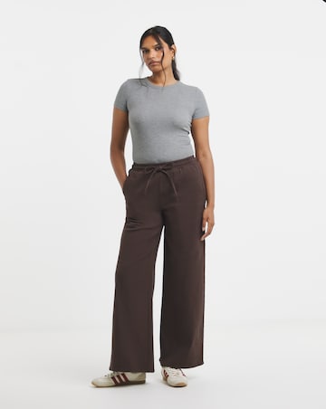 Chocolate Wide Leg Jogger Jean