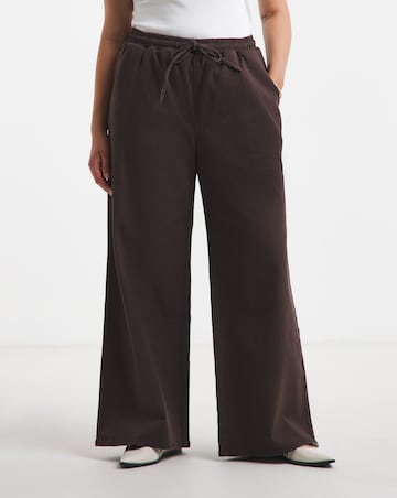 Chocolate Wide Leg Jogger Jean