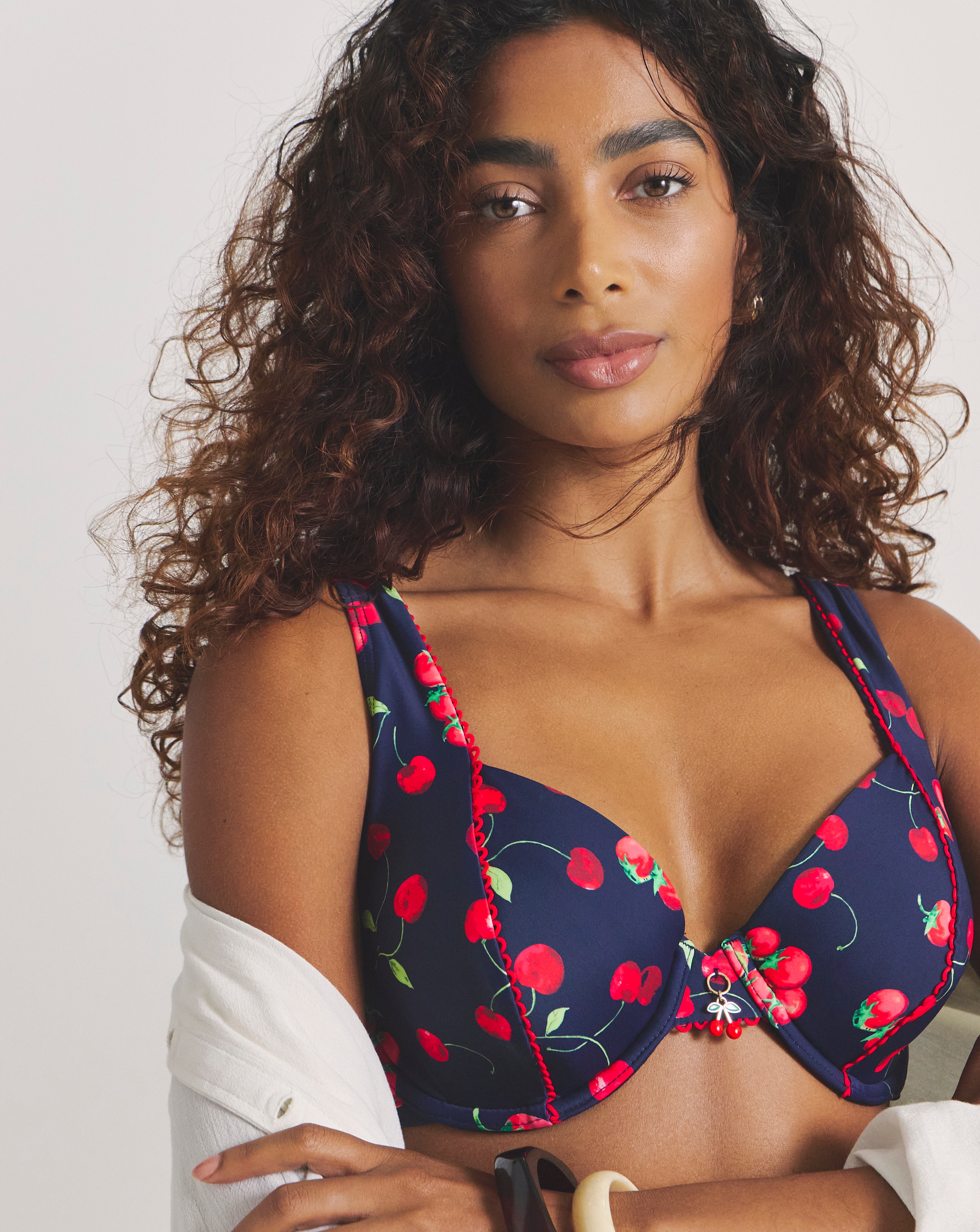 New In - Cherry Underwired Bikini Top