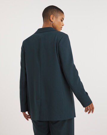 Navy Relaxed Single Breasted Blazer