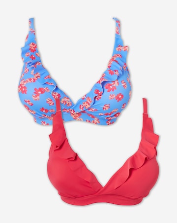 Simply Be Value 2 Pack Plunge Bikini Tops