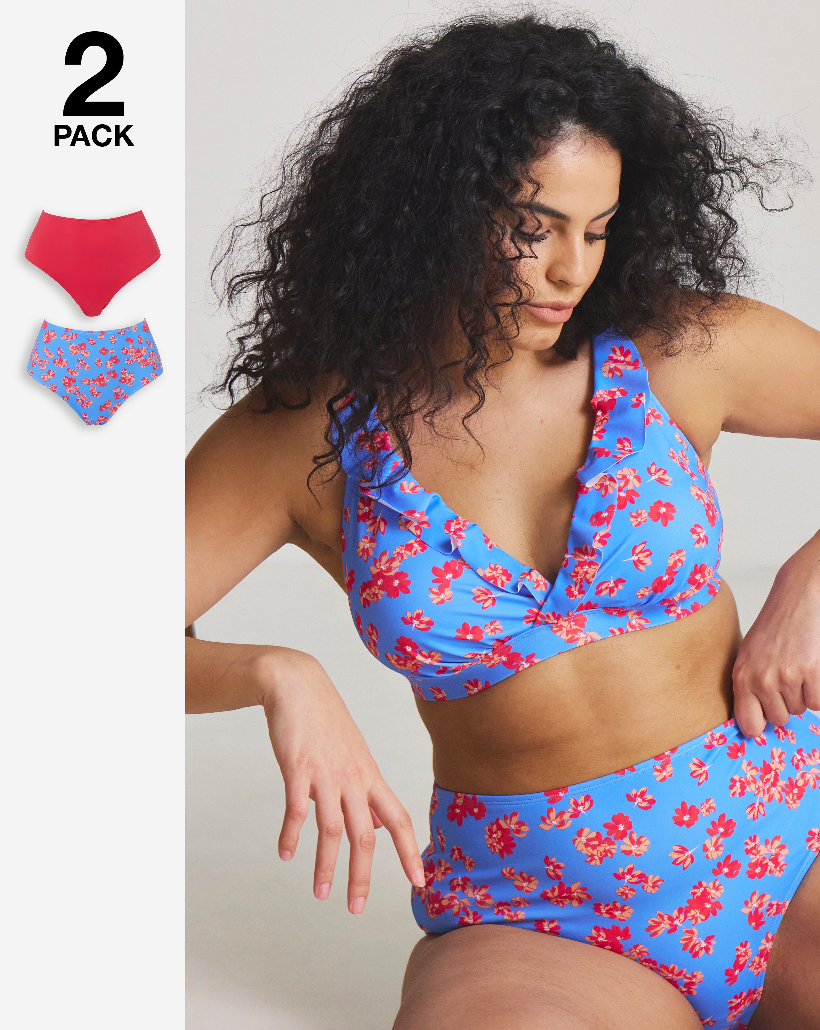New In - Value 2 Pack High Waist Bikini Bottoms
