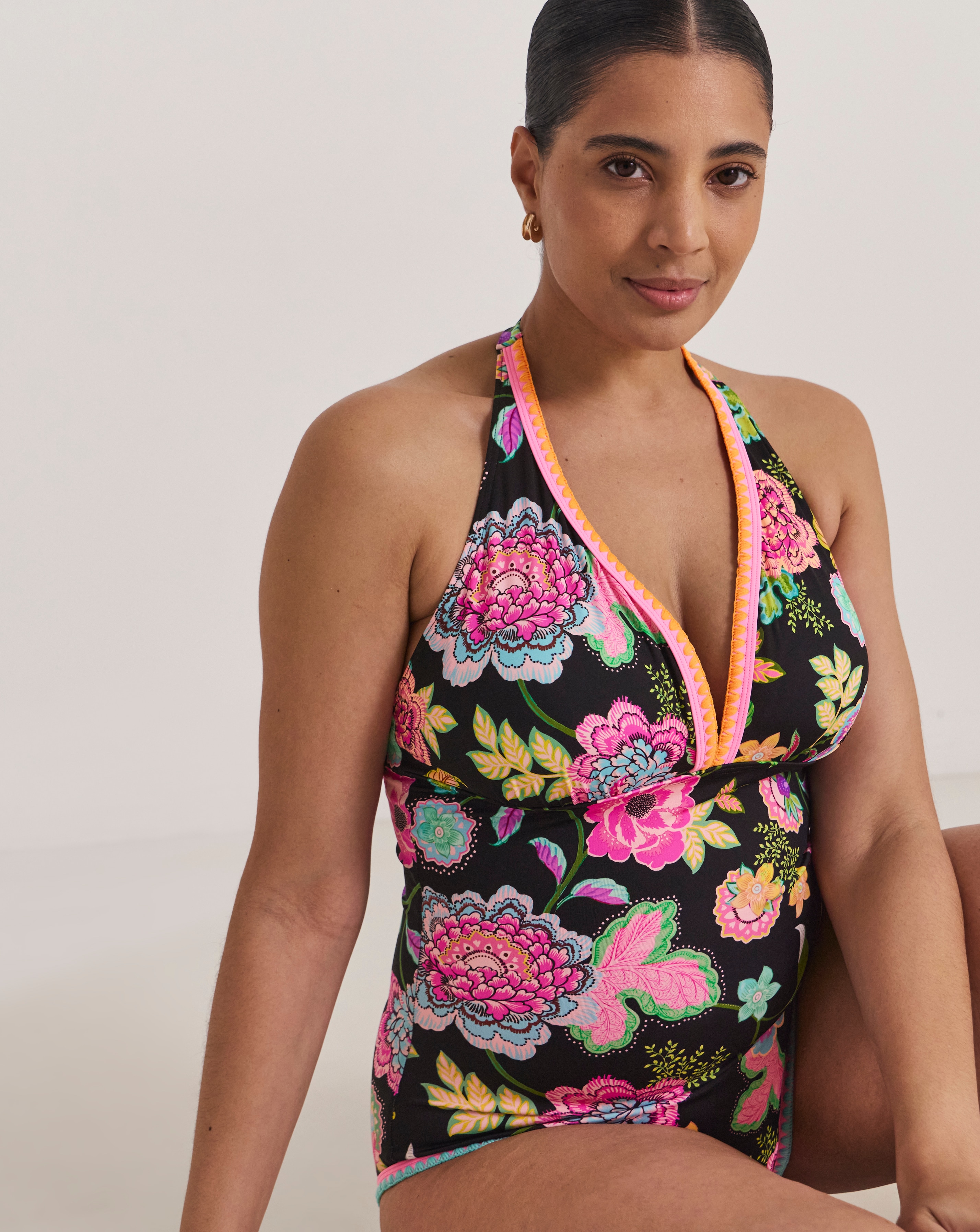 New In - Plunge Halterneck Swimsuit