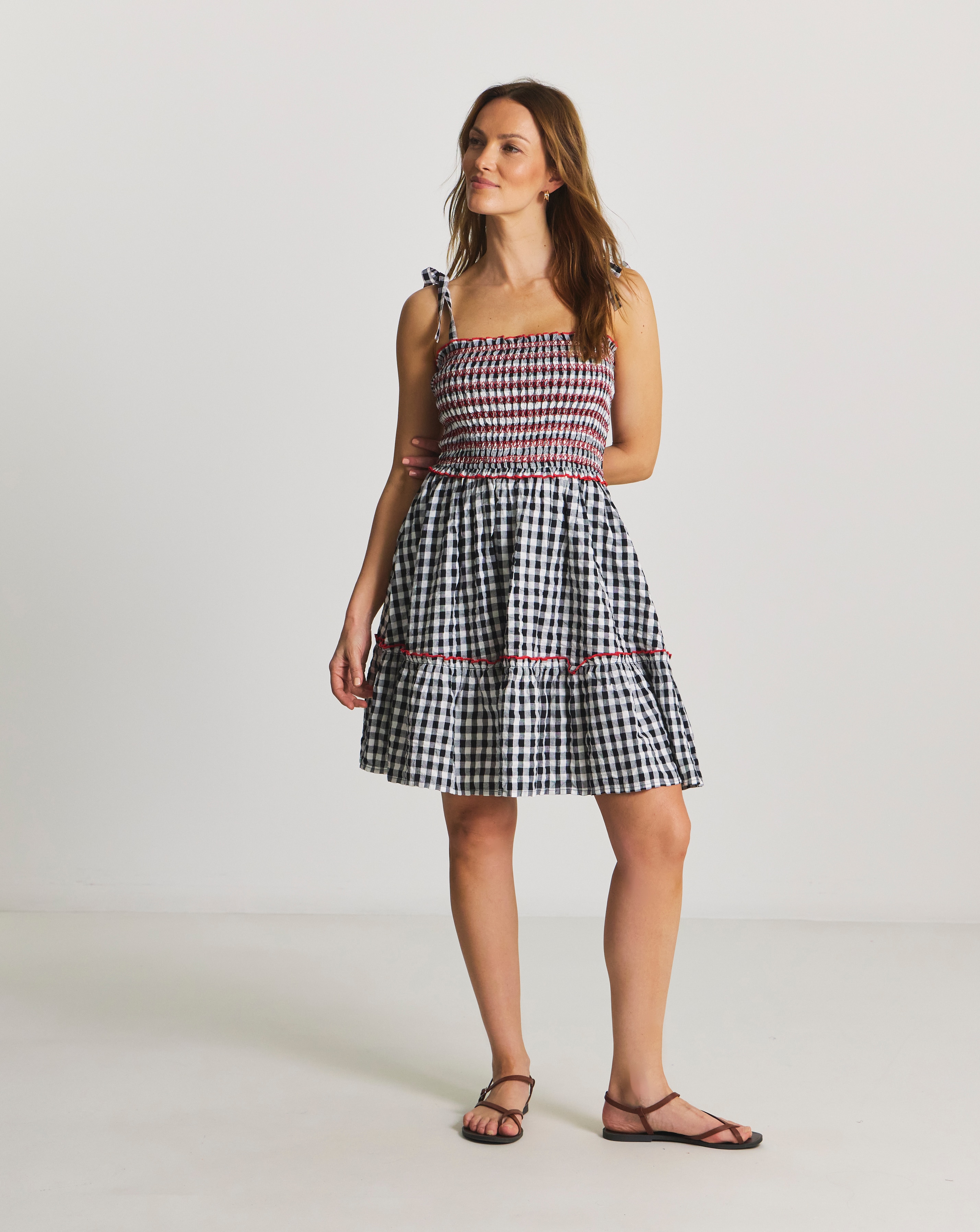 New In - Gingham Mini Beach Dress