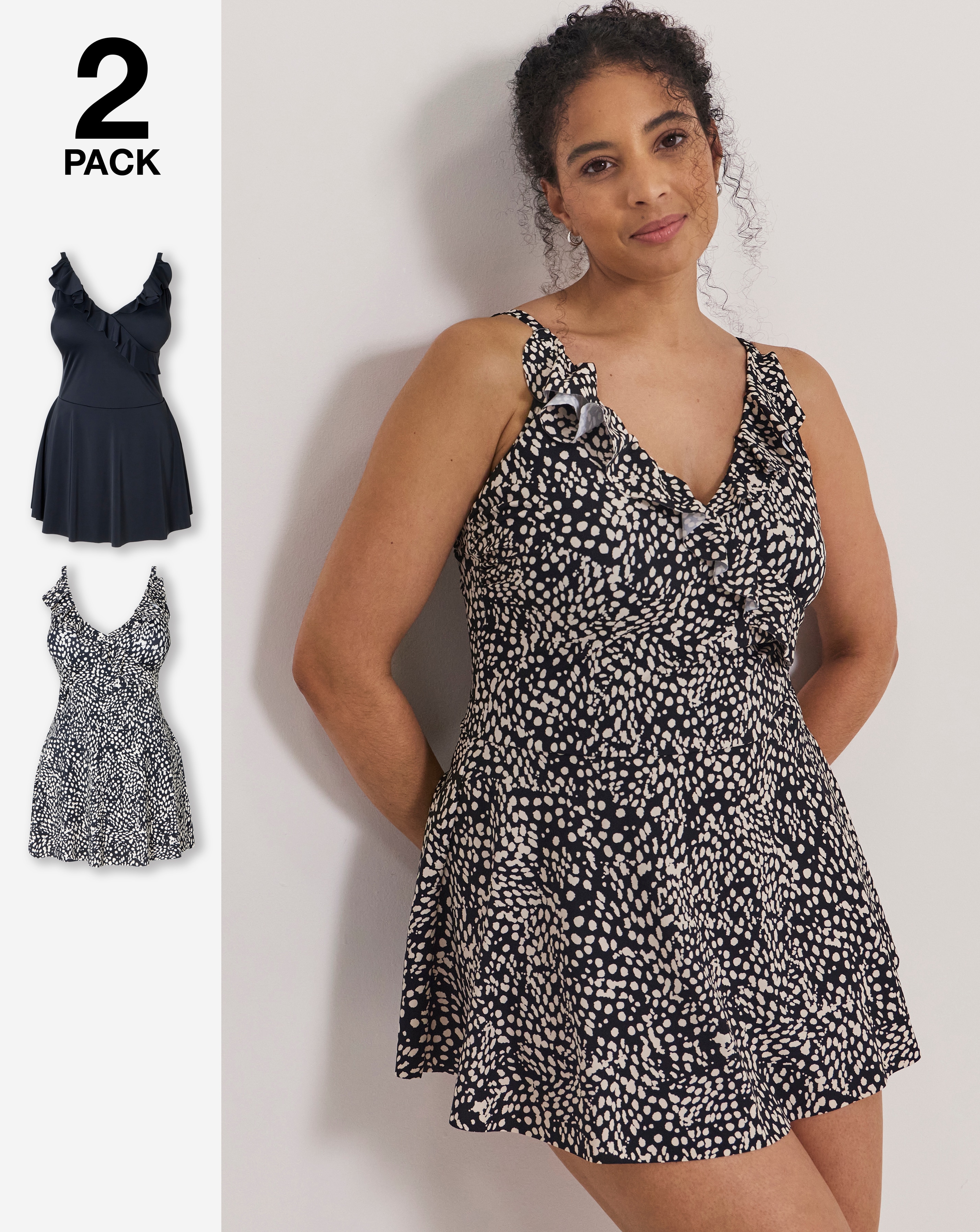 New In - Simply Be Value 2 Pack Swimdresses