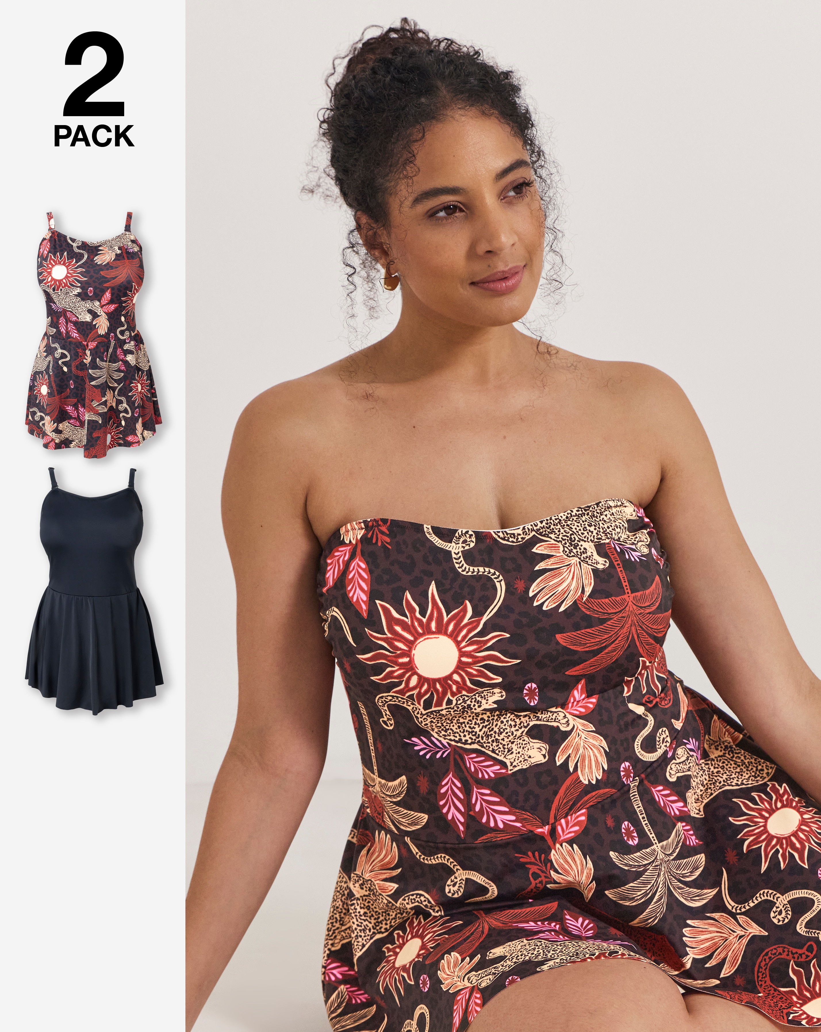 New In - Simply Be Value 2 Pack Swimdresses