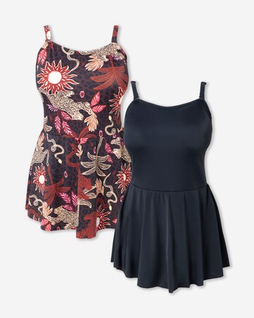 Simply Be Value 2 Pack Bandeau Swimdresses