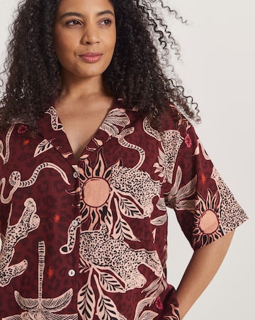 Simply Be Printed Shirt And Trouser Beach Co-Ord
