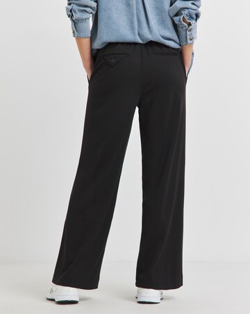Simply Be Black Ponte Wide Leg Trousers
