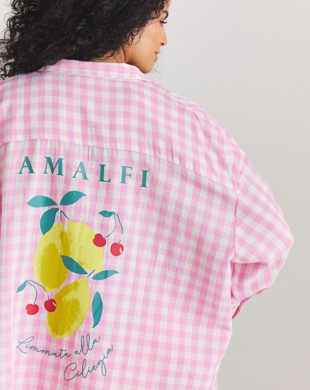 Simply Be Placement Graphic Beach Shirt