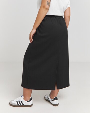 Black Tailored Maxi Skirt