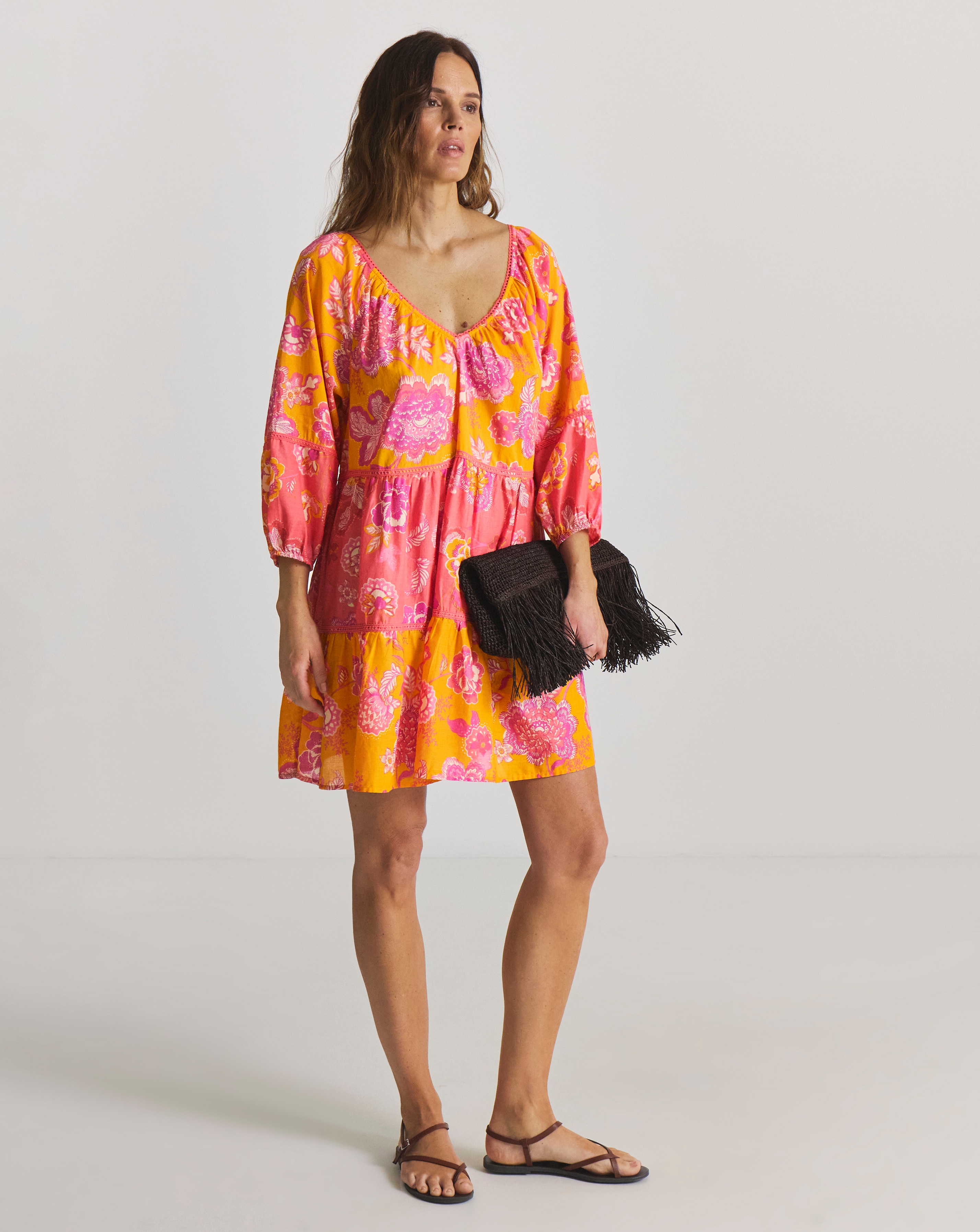 New In - Tiered Mini Beach Dress