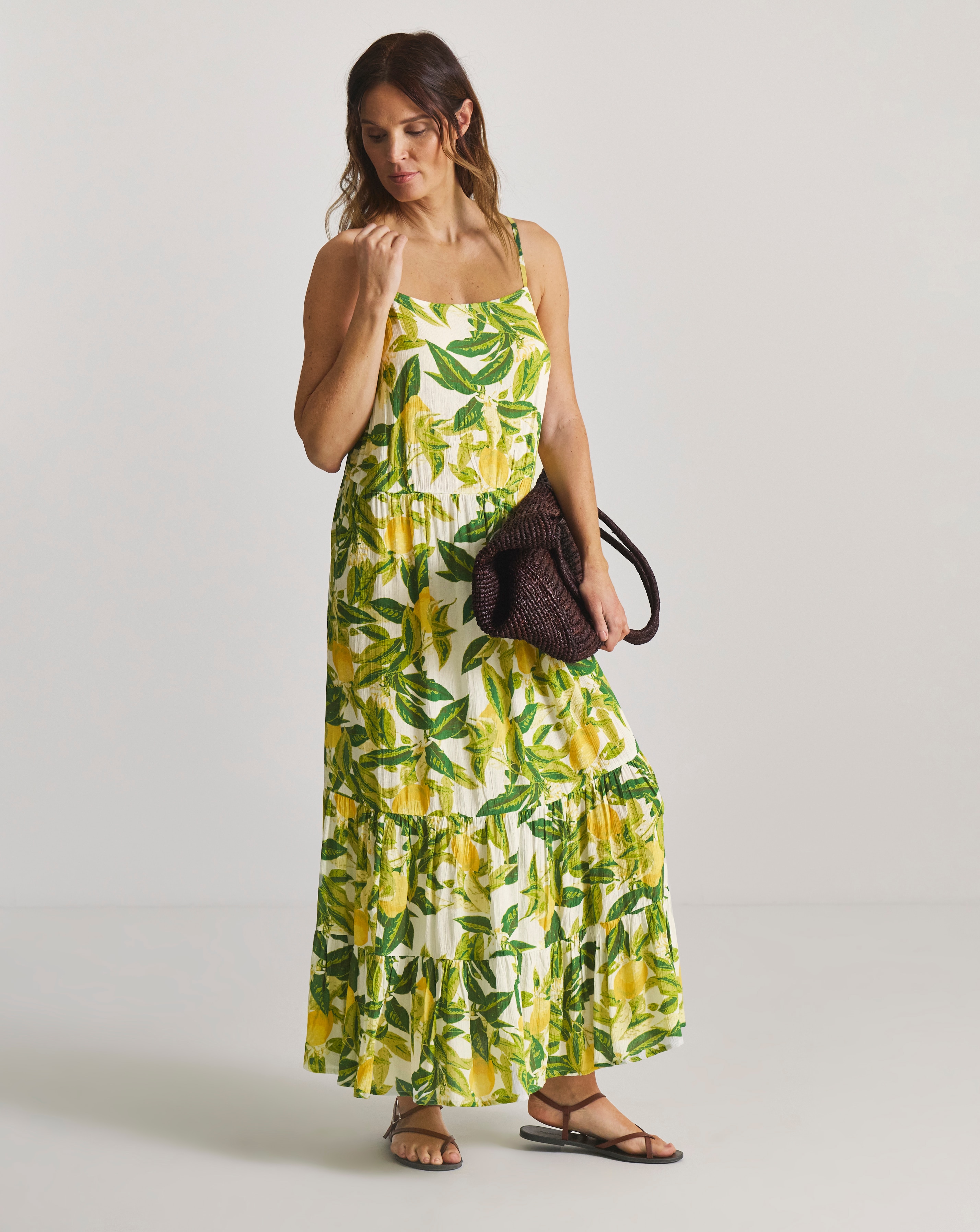 New In - Lemon Print Beach Dress