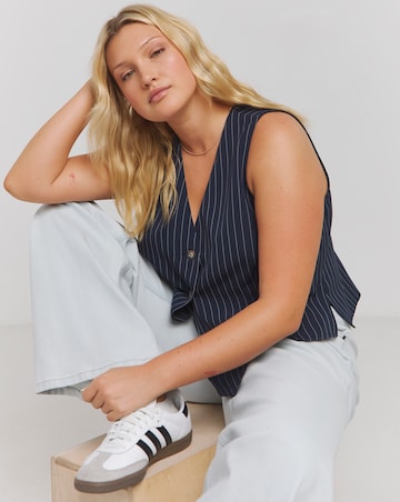 Blue Pinstripe Tailored Waistcoat