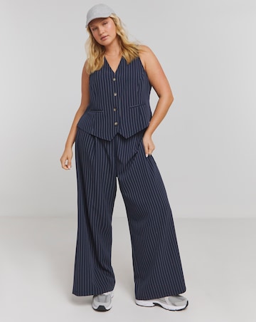 Blue Pinstripe Tailored Waistcoat