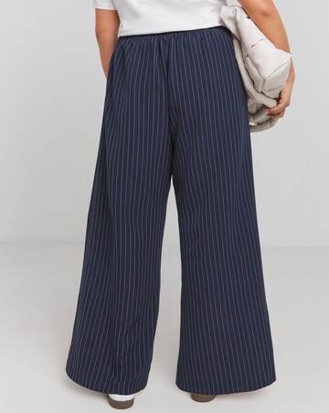 Blue Pinstripe Tailored Wide Leg Co-ord Trouser
