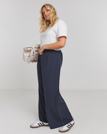 Blue Pinstripe Tailored Wide Leg Co-ord Trouser
