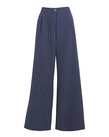 Blue Pinstripe Tailored Wide Leg Co-ord Trouser