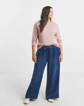 Black, Rose & Sage 3 Pack Long Sleeve Pure Cotton Ribbed Tops