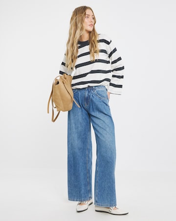 Black & White Stripe Pure Cotton Long Sleeve Top