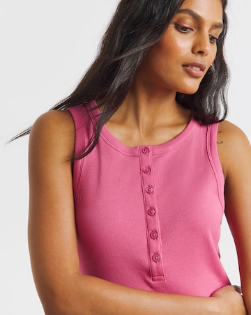 Simply Be Pink Henley Vest