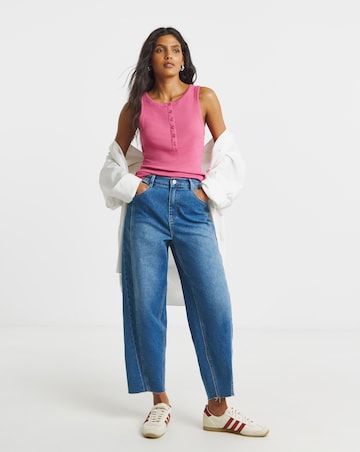 Simply Be Pink Henley Vest