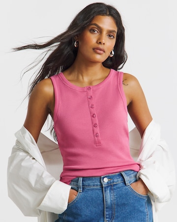 Simply Be Pink Henley Vest