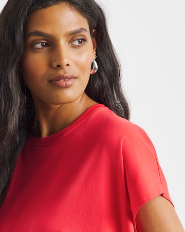 Simply Be Red Slouchy Dip Back T-Shirt