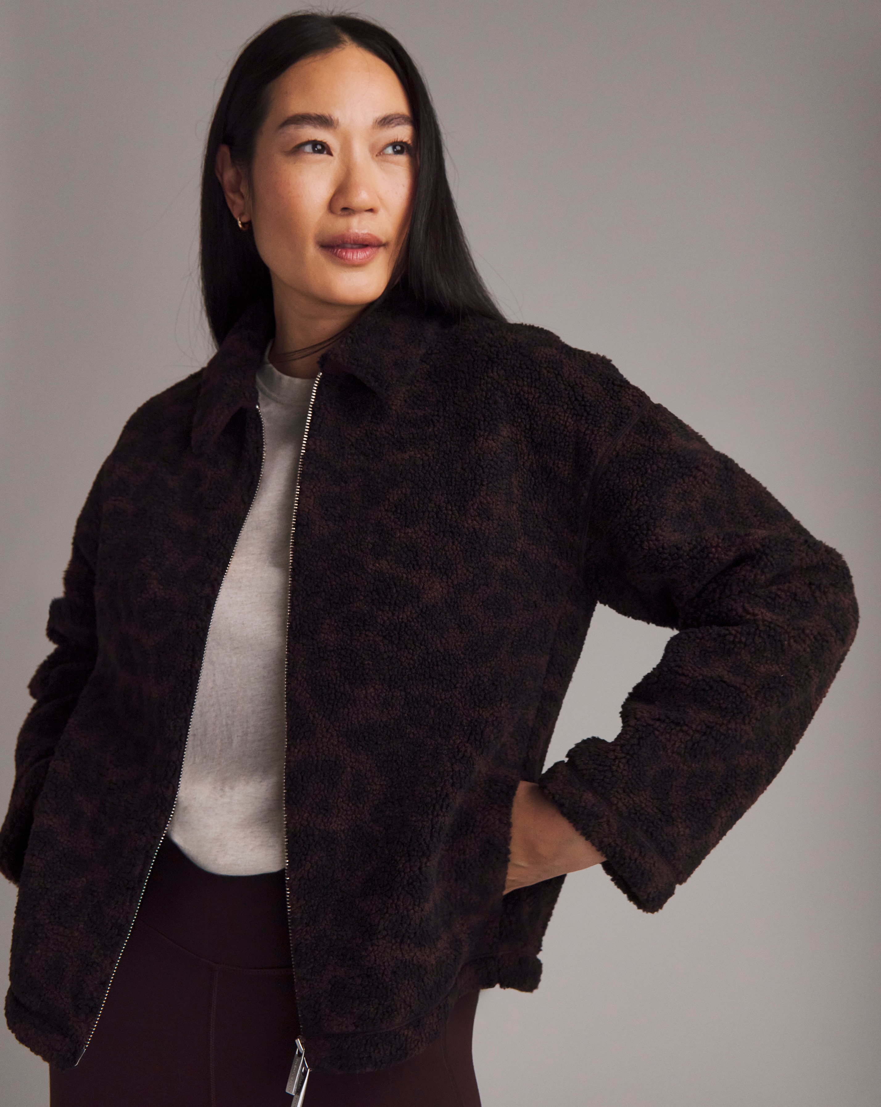 Sweaty Betty Collared Printed Fleece