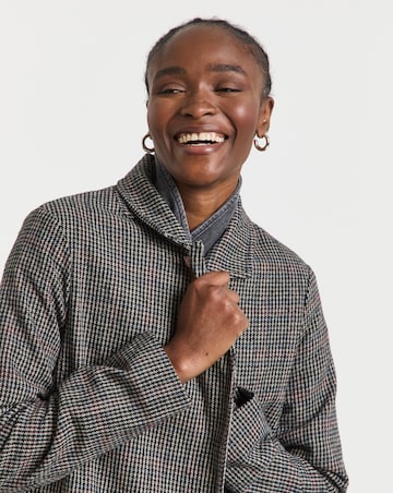 Check Slim Maxi Column Coat