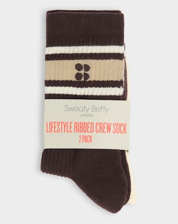 Sweaty Betty Ribbed Crew Sock 2 Pack
