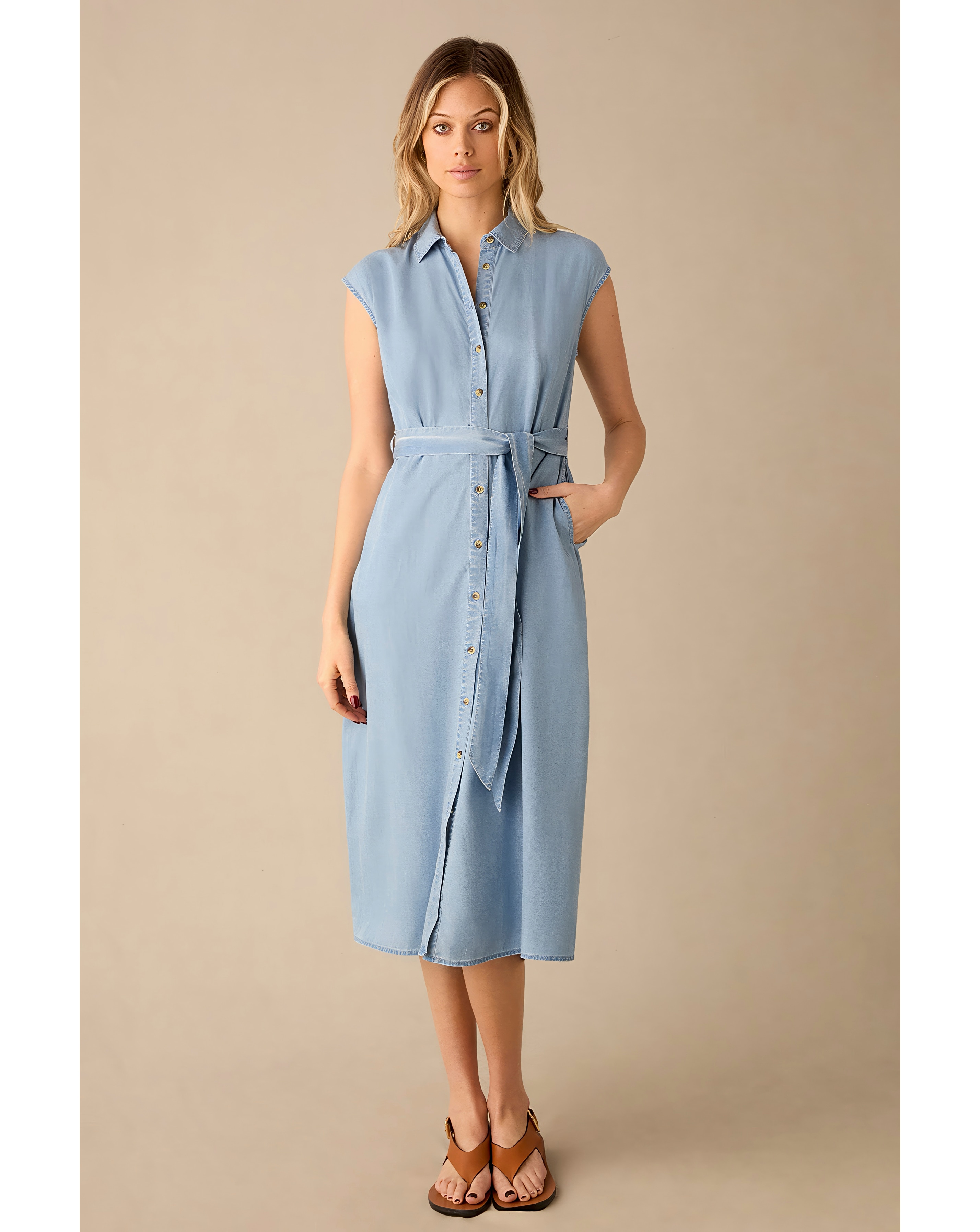 Ro&Zo Denim Shirt Dress