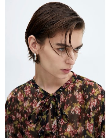 Mango Semi- Transparent Flowy Blouse