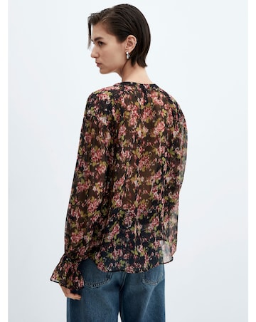 Mango Semi- Transparent Flowy Blouse