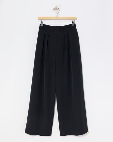 Flounce London Black Wide Leg Tailored Trousers