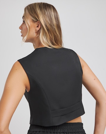 Flounce London Black Tailored Waistcoat