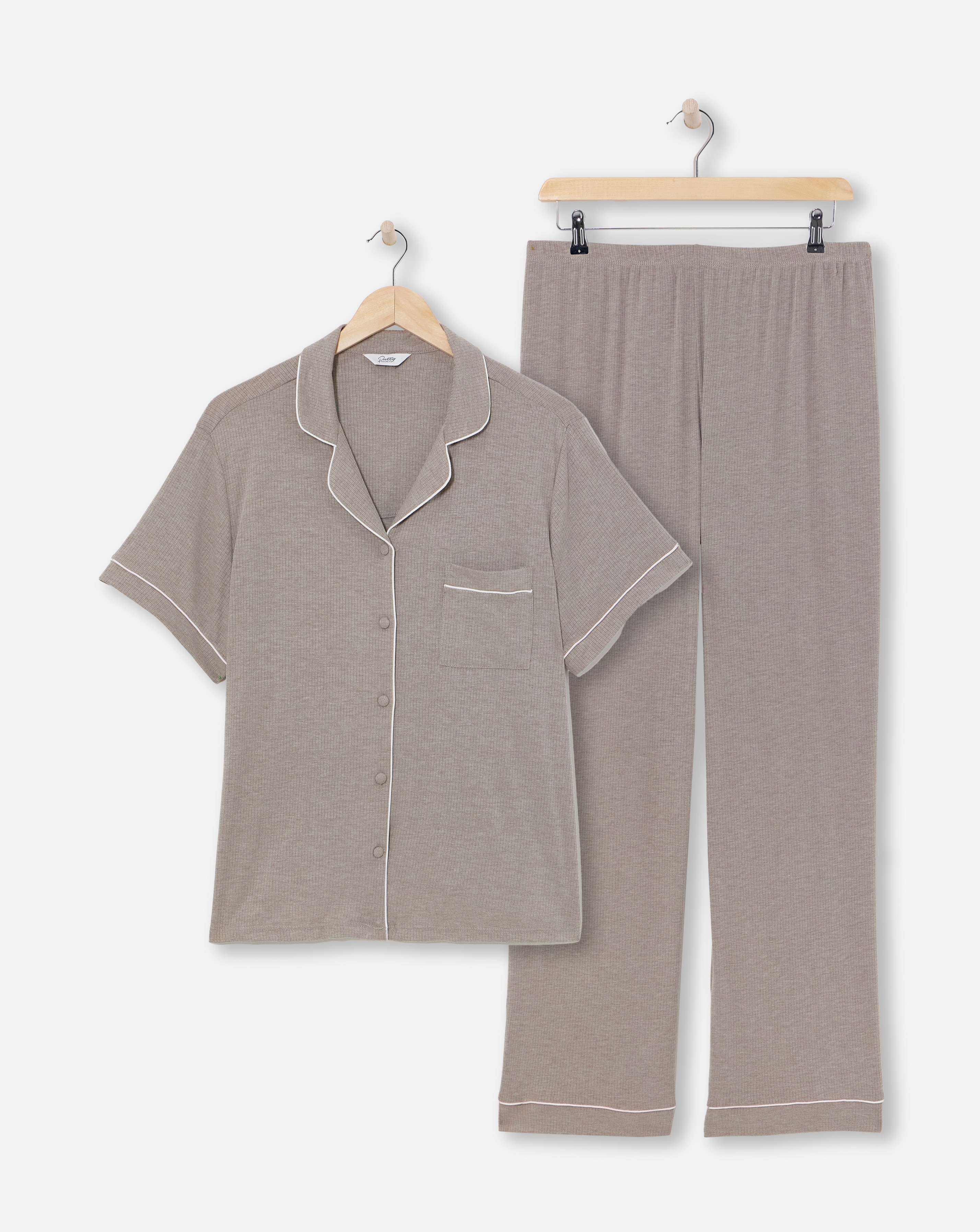 Pretty Secrets Supersoft Ribbed Pj Set