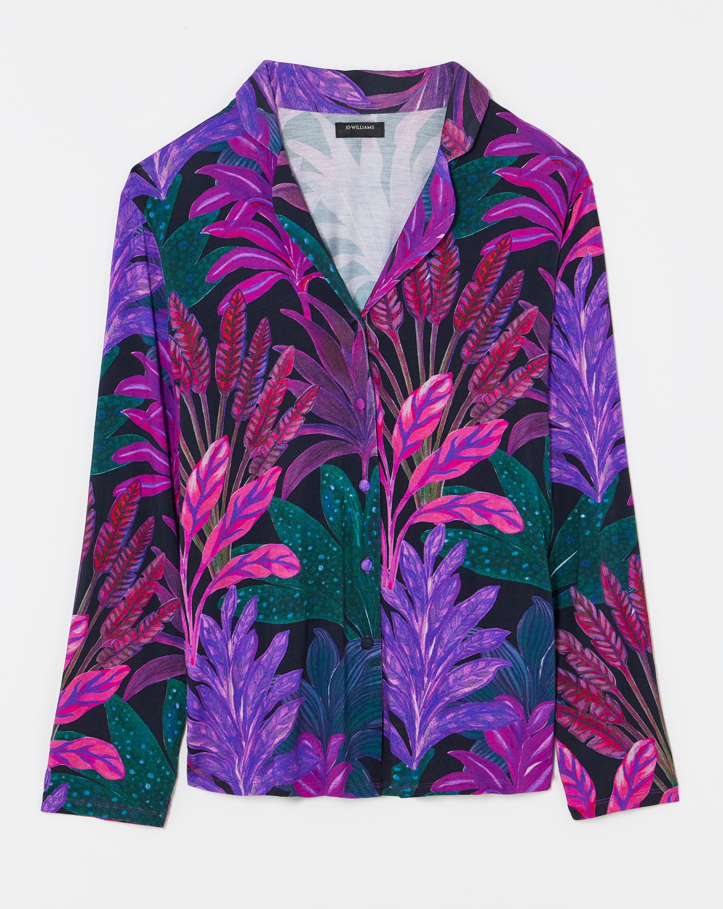 Floral Print Button Through PJ Set