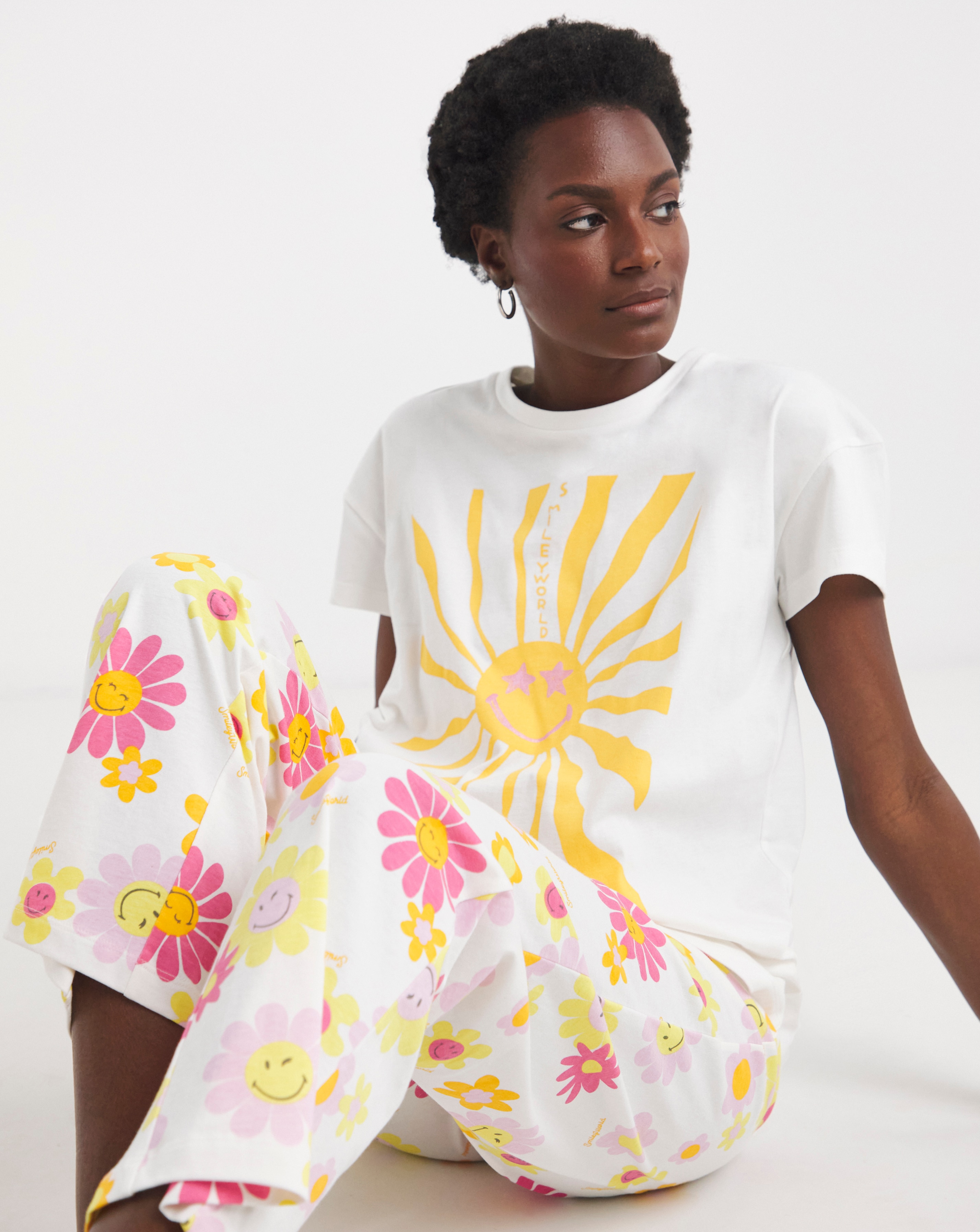 Smiley World Wide Leg Pyjama Set