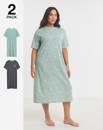 Simply Be (2 Pack) Value Nighties Floral Print
