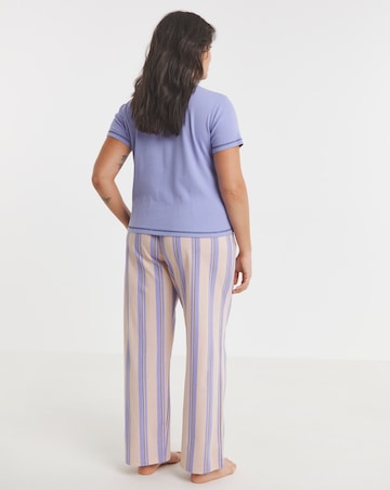 Simply Be (2 Pack) Ribbed T Shirt Pyjama Sets