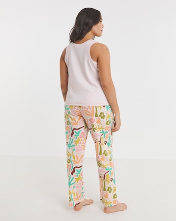 2 Pack Ribbed Racer Vest Pyjama Sets