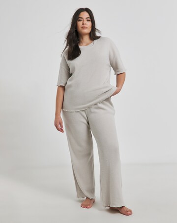 Ecru Brushed Waffle Lounge Set