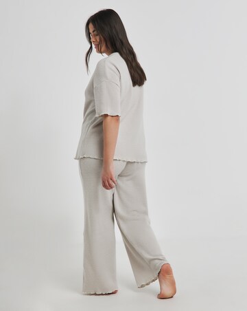 Ecru Brushed Waffle Lounge Set