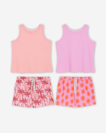 Simply Be (2 Pack) Racer Vest Pyjama Shortie Sets