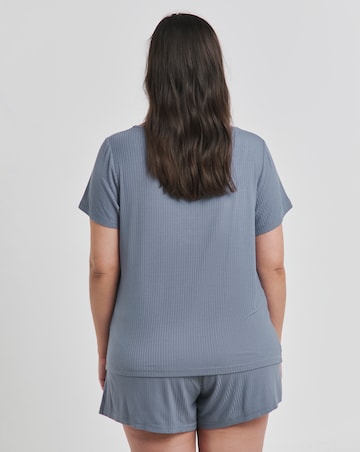 Brushed Modal Ribbed Pyjama Shortie Set